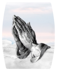 DAREC 103 WT Praying Hands Clouds White